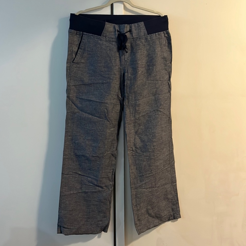 Blue linen pants